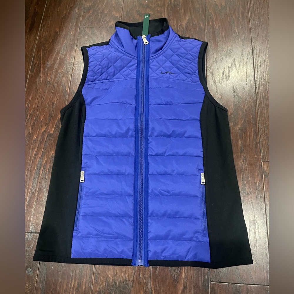 Ralph Lauren Active Full Zip Quilted Vest women Size Medium Hiking Outdoorsy